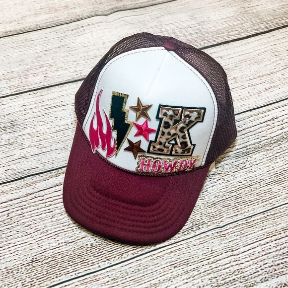 NWT Custom Maroon Trucker Hat - Picture 1 of 2
